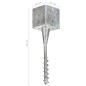 vidaXL Picas de tierra 6 uds acero galvanizado plateado 14x14x58 cm vidaXL Picas de tierra 6 uds acero galvanizado plateado 14x14x58 cm