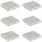 vidaXL Tapas para postes de valla 6 uds metal galvanizado 101x101mm