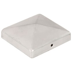 vidaXL Tapas para postes de valla 6 uds metal galvanizado 101x101mm