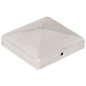 vidaXL Tapas para postes de valla 6 uds metal galvanizado 101x101mm