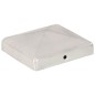 vidaXL Tapas para postes de valla 6 uds metal galvanizado 101x101mm