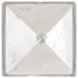 vidaXL Tapas para postes de valla 6 uds metal galvanizado 101x101mm