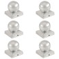 vidaXL Tapas para postes 6 uds metal galvanizado globo final 91x91 mm vidaXL Tapas para postes 6 uds metal galvanizado globo final 91x91 mm