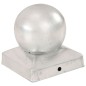 vidaXL Tapas para postes 6 uds metal galvanizado globo final 91x91 mm vidaXL Tapas para postes 6 uds metal galvanizado globo final 91x91 mm