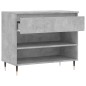 vidaXL Mueble zapatero madera contrachapada gris hormigón 70x36x60 cm vidaXL Mueble zapatero madera contrachapada gris hormigón 70x36x60 cm