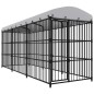 vidaXL Perrera de exterior con techo 450x150x210 cm