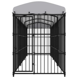 vidaXL Perrera de exterior con techo 450x150x210 cm
