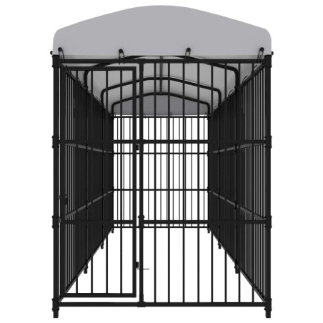 vidaXL Perrera de exterior con techo 450x150x210 cm