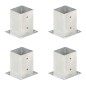 vidaXL Anclajes para postes 4 unidades metal galvanizado 101 mm vidaXL Anclajes para postes 4 unidades metal galvanizado 101 mm