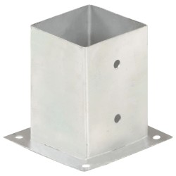 vidaXL Anclajes para postes 4 unidades metal galvanizado 101 mm