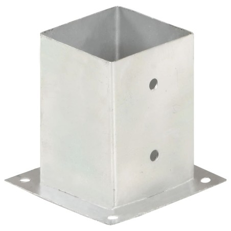 vidaXL Anclajes para postes 4 unidades metal galvanizado 101 mm