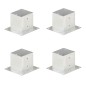 vidaXL Anclajes para postes 4 unidades metal galvanizado 141 mm vidaXL Anclajes para postes 4 unidades metal galvanizado 141 mm