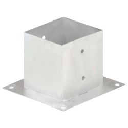 vidaXL Anclajes para postes 4 unidades metal galvanizado 141 mm