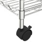 vidaXL Estantería de 3 niveles con ruedas cromado 60x35x81 cm 150 kg vidaXL Estantería de 3 niveles con ruedas cromado 60x35x81 cm 150 kg
