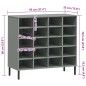 vidaXL Zapatero patas de metal OSLO madera maciza gris 95x35x86 cm vidaXL Zapatero patas de metal OSLO madera maciza gris 95x35x86 cm