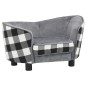 vidaXL Sofá para perro felpa gris 68x38x38 cm vidaXL Sofá para perro felpa gris 68x38x38 cm