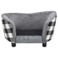 vidaXL Sofá para perro felpa gris 68x38x38 cm vidaXL Sofá para perro felpa gris 68x38x38 cm