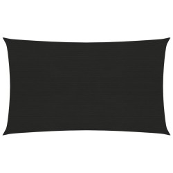 vidaXL Toldo de vela negro HDPE 160 g/m² 3x6 m