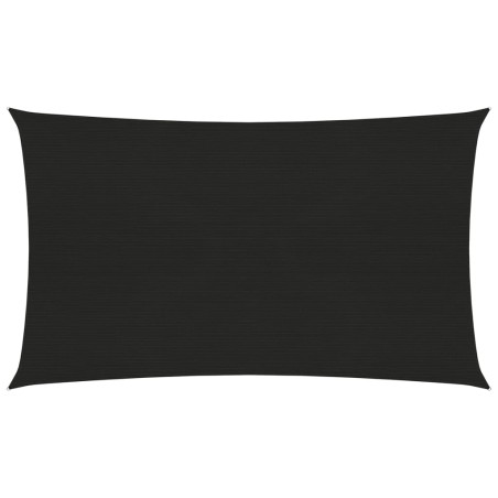 vidaXL Toldo de vela negro HDPE 160 g/m² 3x6 m