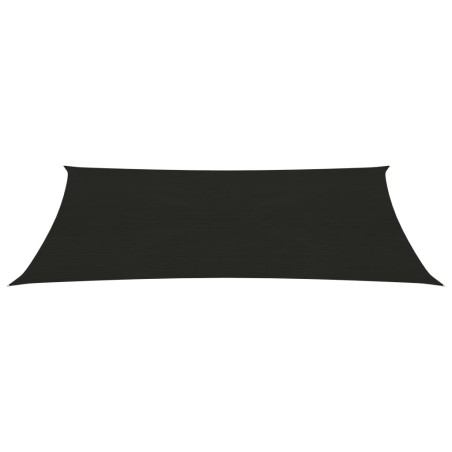 vidaXL Toldo de vela negro HDPE 160 g/m² 3x6 m
