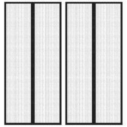 vidaXL Mosquiteras para puerta bloque magnético 2 uds negro 210x90 cm