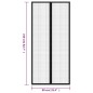 vidaXL Mosquiteras para puerta bloque magnético 2 uds negro 210x90 cm vidaXL Mosquiteras para puerta bloque magnético 2 uds negro 210x90 cm