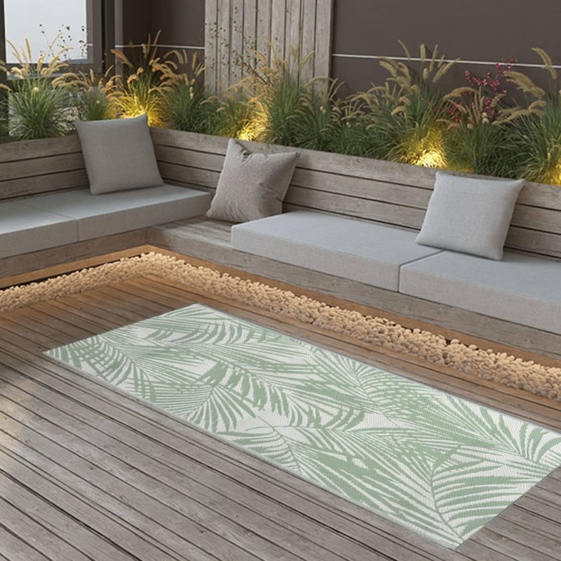vidaXL Alfombra de exterior PP verde 80x150 cm vidaXL Alfombra de exterior PP verde 80x150 cm