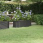vidaXL Jardinera acero con recubrimiento polvo antracita 114x40x36 cm vidaXL Jardinera acero con recubrimiento polvo antracita 114x40x36 cm