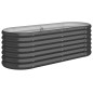 vidaXL Jardinera acero con recubrimiento polvo antracita 114x40x36 cm vidaXL Jardinera acero con recubrimiento polvo antracita 114x40x36 cm