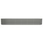 vidaXL Jardinera arriate acero recubrimiento polvo gris 260x40x36 cm
