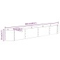vidaXL Jardinera arriate acero recubrimiento polvo gris 260x40x36 cm