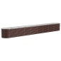vidaXL Jardinera arriate acero recubrimiento polvo marrón 332x40x36 cm vidaXL Jardinera arriate acero recubrimiento polvo marrón 332x40x36 cm