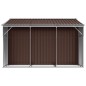 vidaXL Cobertizo de jardín acero galvanizado marrón 277x279x179 cm