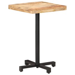 vidaXL Mesa de bistró cuadrada madera de mango rugosa 50x50x75 cm