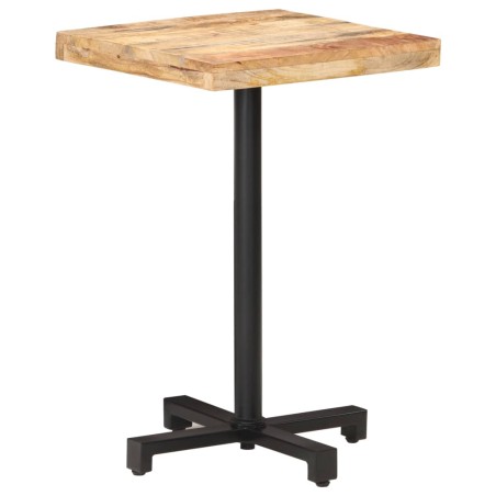 vidaXL Mesa de bistró cuadrada madera de mango rugosa 50x50x75 cm