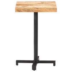 vidaXL Mesa de bistró cuadrada madera de mango rugosa 50x50x75 cm