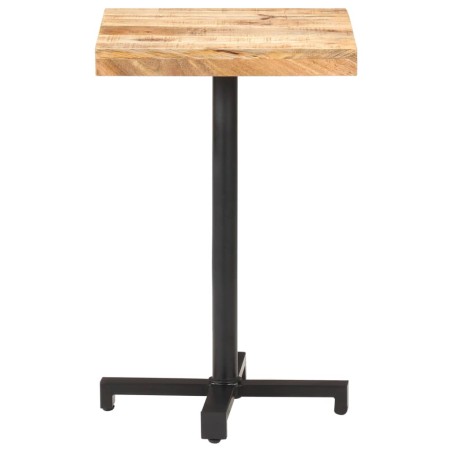 vidaXL Mesa de bistró cuadrada madera de mango rugosa 50x50x75 cm