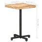 vidaXL Mesa de bistró cuadrada madera de mango rugosa 50x50x75 cm vidaXL Mesa de bistró cuadrada madera de mango rugosa 50x50x75 cm