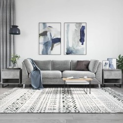 vidaXL Mesas centro 2 uds madera ingeniería gris hormigón 50x46x50 cm