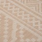 vidaXL Alfombra de exterior de tejido plano rayas marrones 80x250 cm
