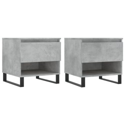 vidaXL Mesas centro 2 uds madera ingeniería gris hormigón 50x46x50 cm