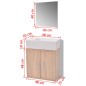 vidaXL Conjunto de mueble y lavabo 3 piezas beige vidaXL Conjunto de mueble y lavabo 3 piezas beige