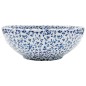 vidaXL Lavabo sobre encimera redondo cerámica blanco y azul Φ41x14 cm vidaXL Lavabo sobre encimera redondo cerámica blanco y azul Φ41x14 cm