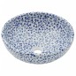vidaXL Lavabo sobre encimera redondo cerámica blanco y azul Φ41x14 cm vidaXL Lavabo sobre encimera redondo cerámica blanco y azul Φ41x14 cm