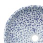 vidaXL Lavabo sobre encimera redondo cerámica blanco y azul Φ41x14 cm vidaXL Lavabo sobre encimera redondo cerámica blanco y azul Φ41x14 cm