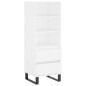 vidaXL Aparador alto madera contrachapada blanco 40x36x110 cm