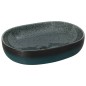 vidaXL Lavabo sobre encimera ovalado cerámica turquesa 59x40x14 cm vidaXL Lavabo sobre encimera ovalado cerámica turquesa 59x40x14 cm