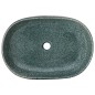 vidaXL Lavabo sobre encimera ovalado cerámica turquesa 59x40x14 cm vidaXL Lavabo sobre encimera ovalado cerámica turquesa 59x40x14 cm