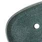 vidaXL Lavabo sobre encimera ovalado cerámica turquesa 59x40x14 cm vidaXL Lavabo sobre encimera ovalado cerámica turquesa 59x40x14 cm