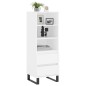 vidaXL Aparador alto madera contrachapada blanco 40x36x110 cm